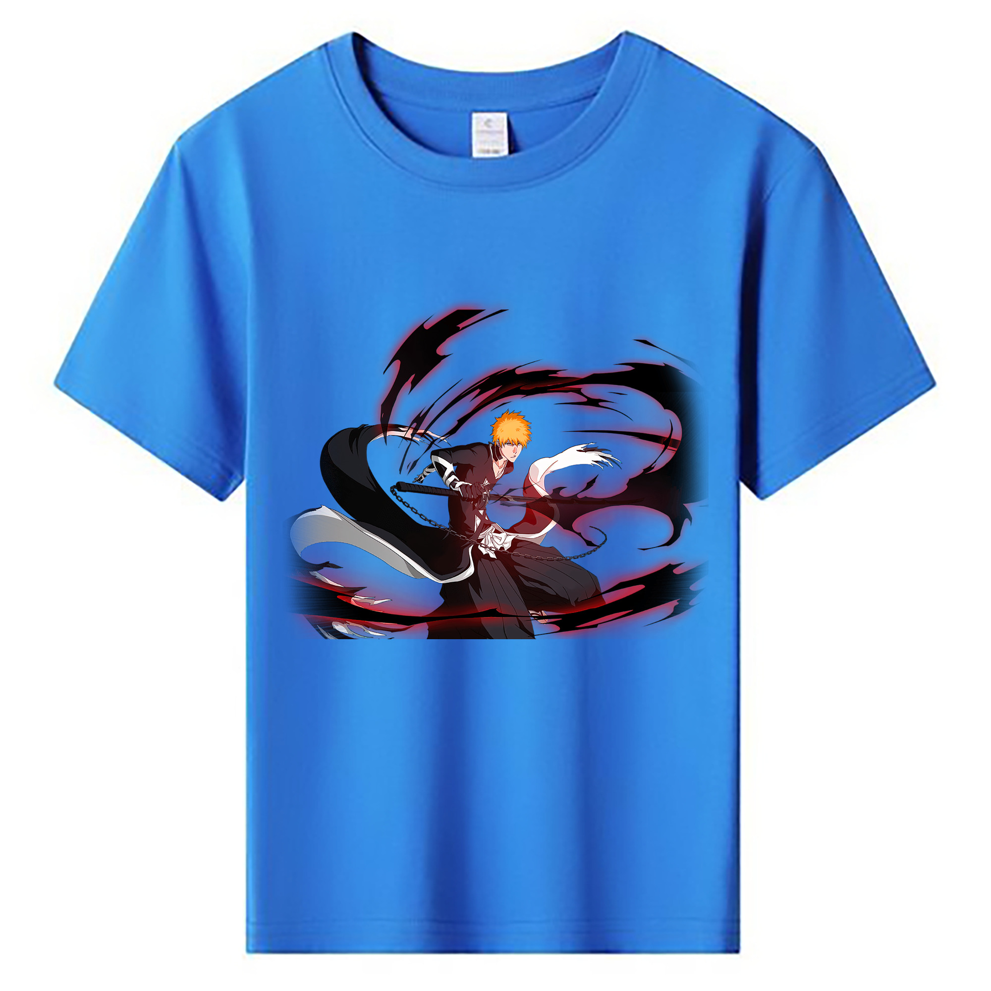 （画像用） ブリーチ 黒崎一護（くろさき いちご）BLEACH Kurosaki Ichigo 綿100％キッズTシャツ（フロントプリント）